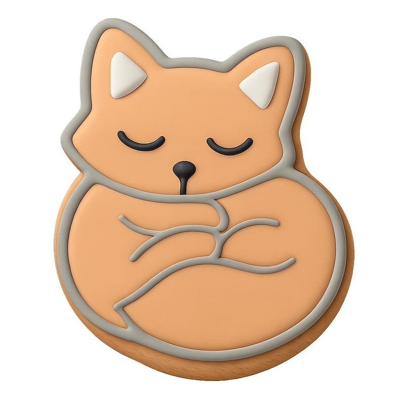 Cuddling Fox Cookie Cutter & Stamp – 4×3.3 Fun Kitchen Baking