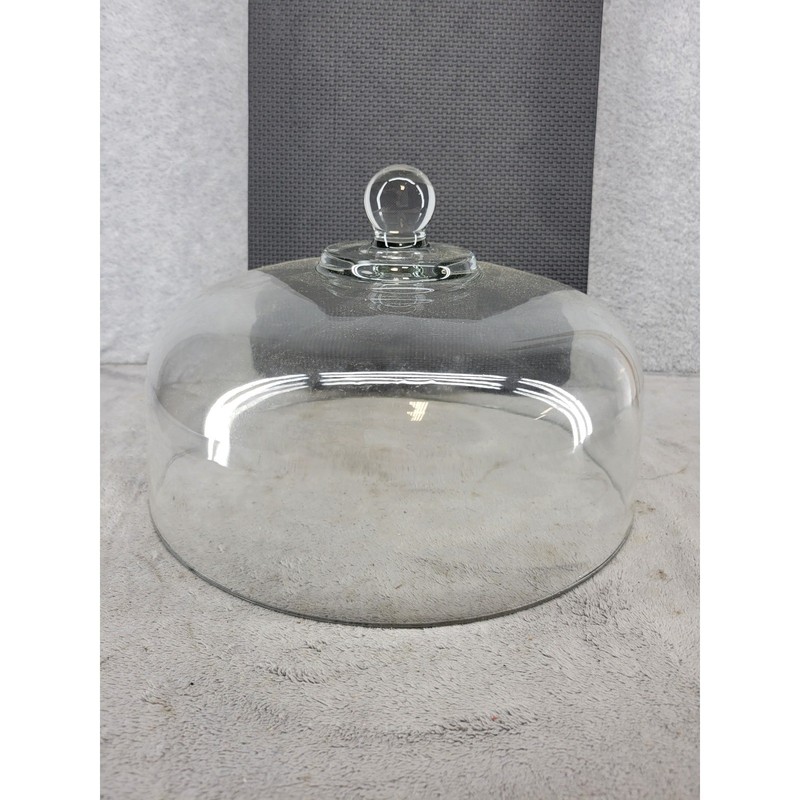 Clear Glass Cake Dome Cloche 10.5 Inch Round Bakery Display Cover Ball Handle gallery