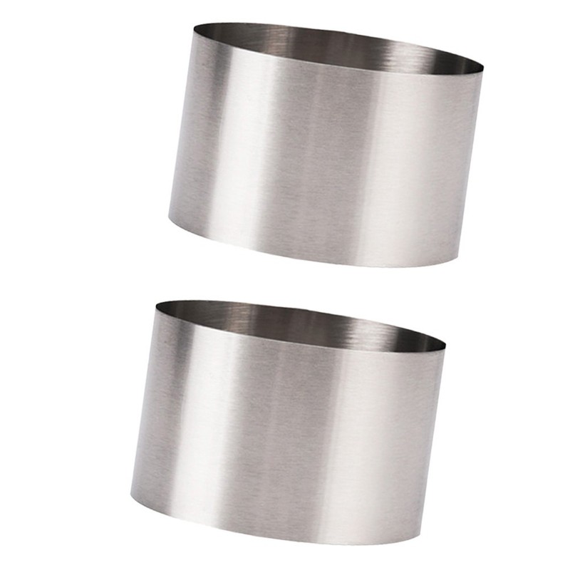 2 Pcs Stainless Steel Mousse Ring Cake Cookie Baking Biscuit Mold gallery