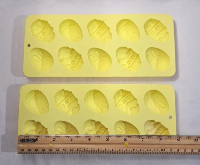 Lot Of 2 Easter Silicone Mold Bunny Rabbit Eggs Candy Chocolate Ice Cube Cake gallery