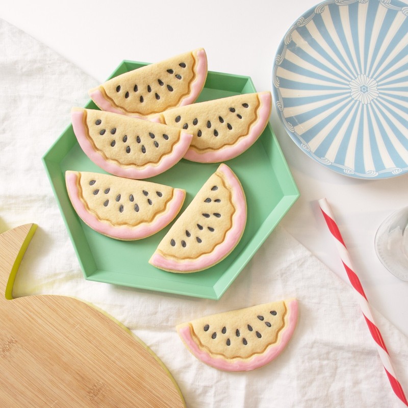 Set of 4 Tropical Fruit Cookie Cutters - banana, watermelon, pineapple, papaya gallery