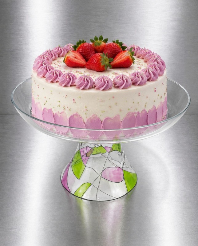 Mosaic Cake Stand - Romania-Like, Green, Red gallery