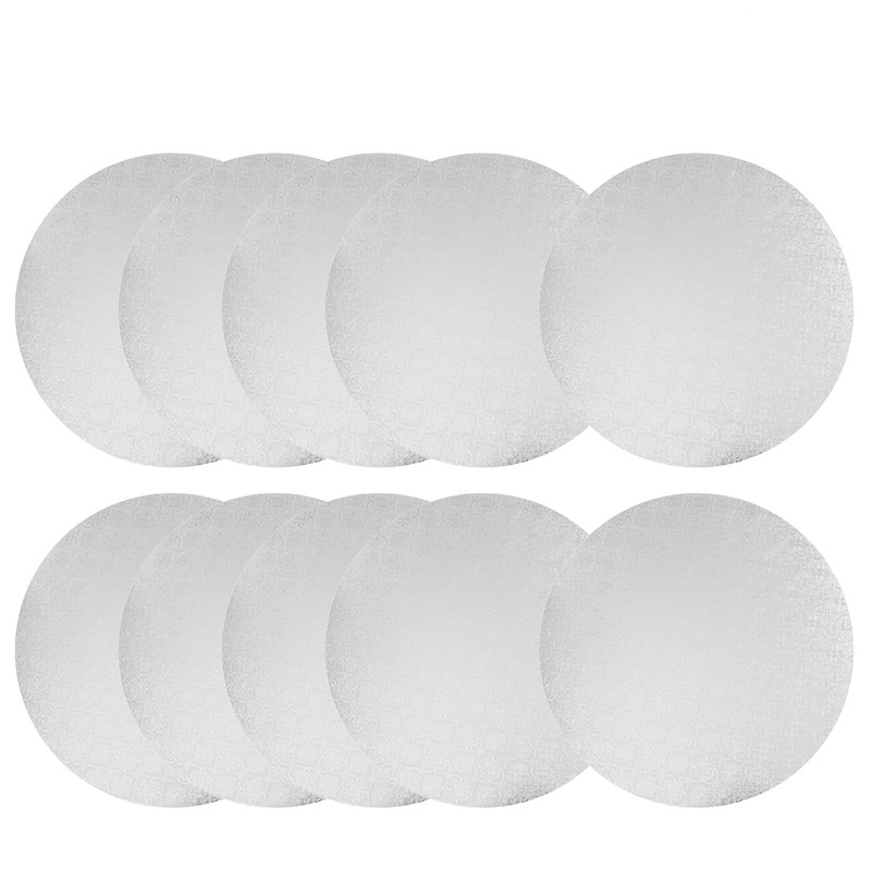 White Wraparound Cake Pastry Round Drum Board 1/4 Inch Thick 14 Inch Diameter…
