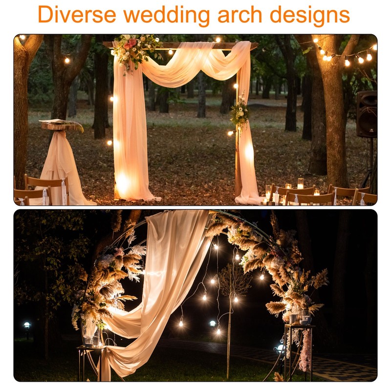Artificial Wedding Arch Simulation Flowers Kit Pack of 4, Meat pink and White gallery