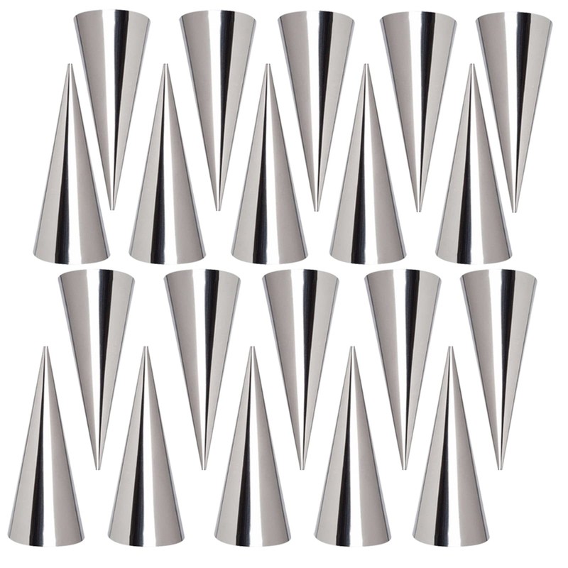 Cream Horn Molds 20Pcs Large Conical Stainless Steel 5 Inch