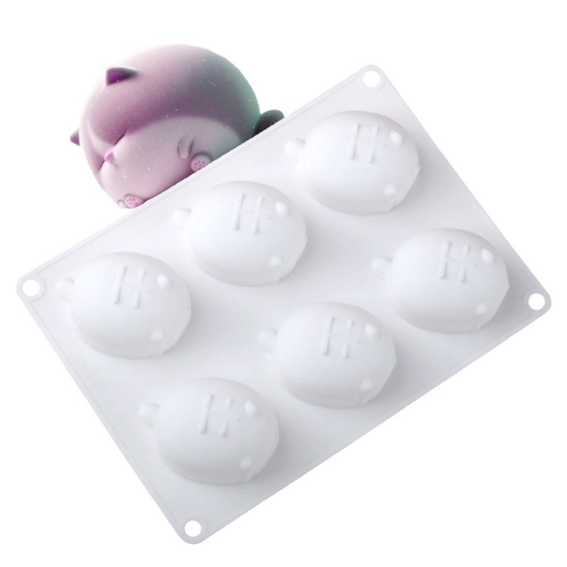 Nonstick Cats Designs Silicone Cake Molds Easy Demold Squeeze Toy Making Mould gallery
