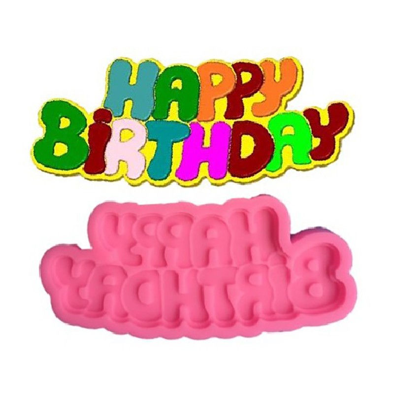 DIY Happy birthday shape Sugarcraft Silicone Molds Cake Decorating To FgBA.MC gallery