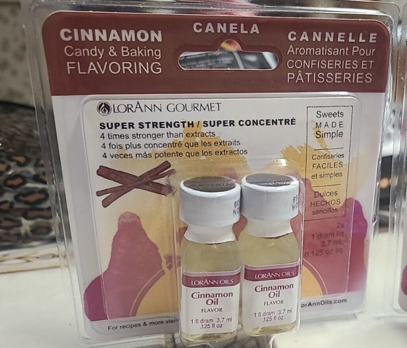 LorAnn Gourmet Candy & Baking Cinnamon Oil Flavoring Lot of 2 = 4-1 fl bottles gallery