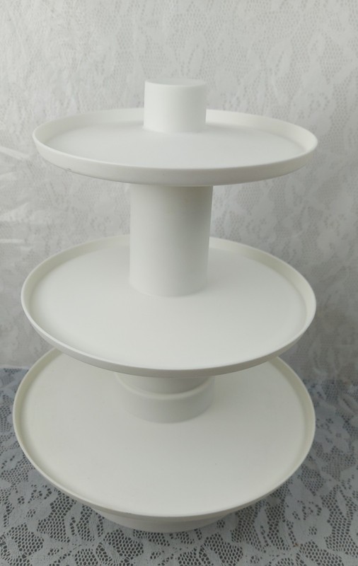 Wilton 3-Tier Cupcake Treat Tower Stand Holder Display Stacked White Desserts gallery