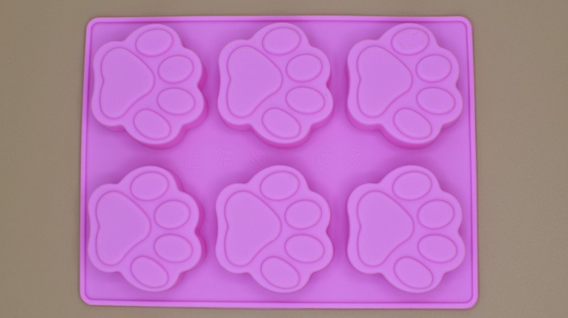 Silicone Mold Dog Paw Homemade Treat , Puppy Dog Paw Shaped, Reusable 1 Purple gallery