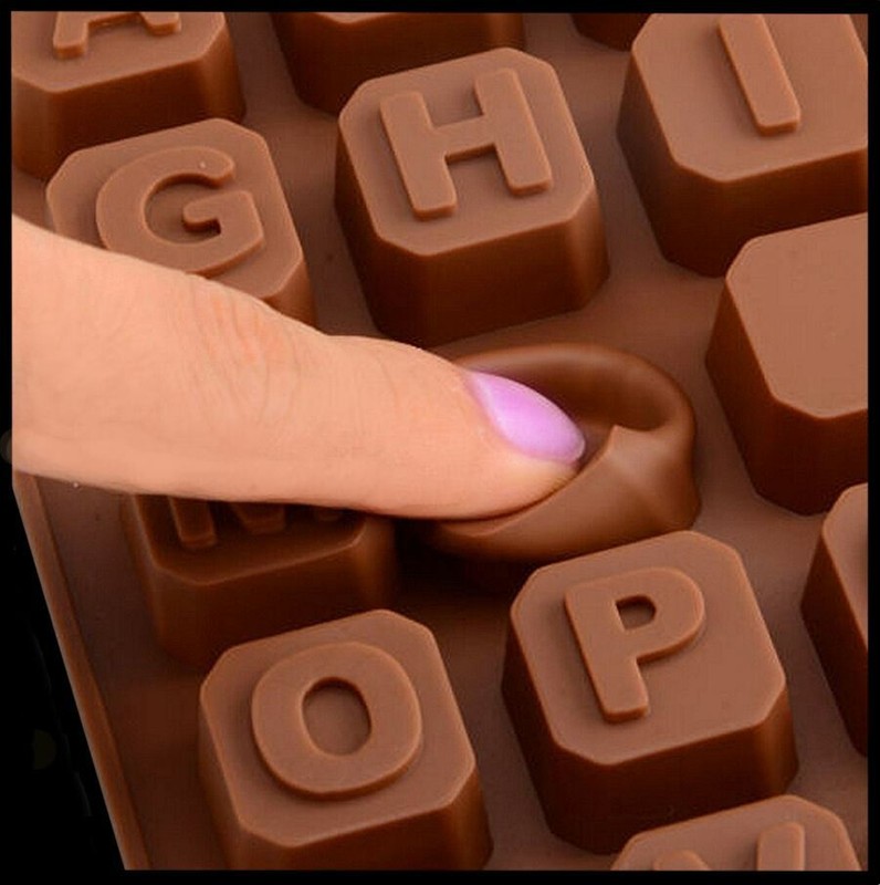 2 Pack ALPHABET BLOCKS Letters Silicone Mould Chocolate Fondant Wax Melt Mold gallery