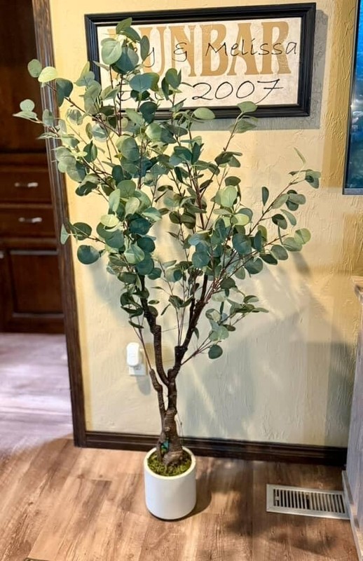 Garveehome Artificial Eucalyptus Tree Indoor 5 Ft Tall Fake Artificial Plant gallery