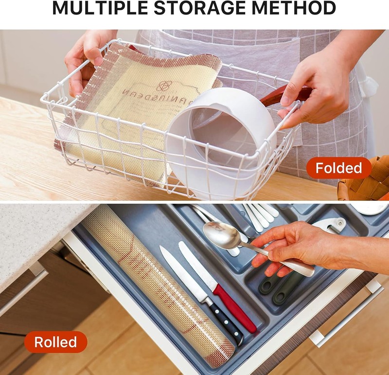 26x16 Inch Extra Thick Silicone Baking Mat with 26"L x 16"W, Red gallery