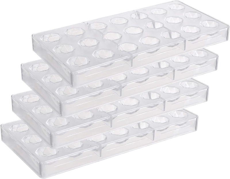84 Grids Polycarbonate Chocolate Mold Candy Making Molds, Diamond Shaped Tray fo gallery