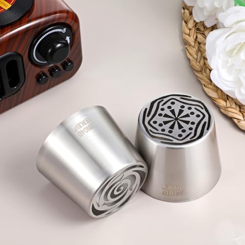 Russian Piping Tips, 2PCS Extra Large Cake Decorating Kit Rose Floral Piping gallery