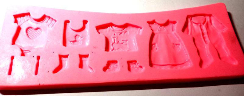 Four NEW Pink Silicone Baby Shower Chocolate/ Fondant Molds gallery