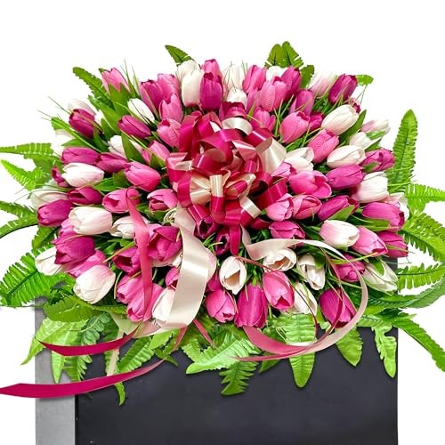 Spring Flowers for Cemetery Grave Decoration Headstone Saddle Pink-white