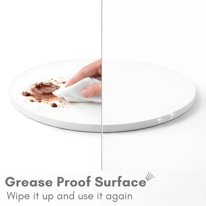 6 PCS 10 Inch Round Cake Drum Reversible 1/2 Thick White Greaseproof Base gallery