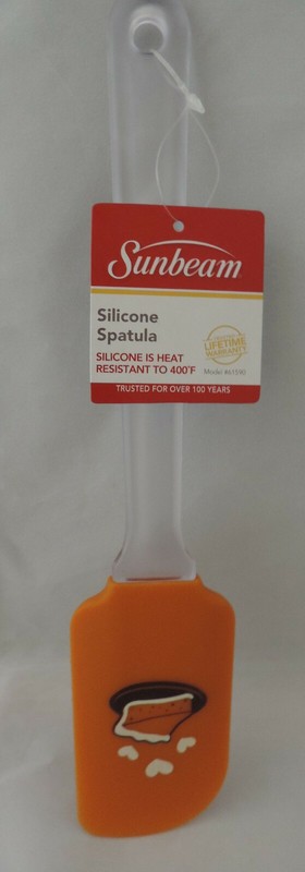 Set of 3 Sunbeam 10" Silicone Icing Frosting Cake Baking Spatula Kitchen Bowl gallery