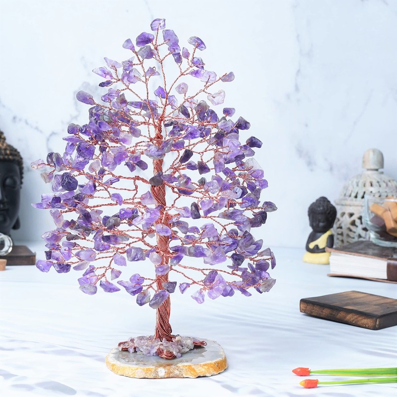 Crocon Amethyst Crystal Wire Tree Agate - Crystal Gifts gallery