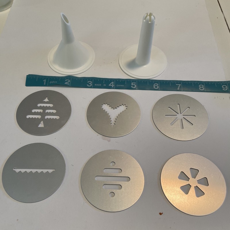 Proctor Silex Super Shooter Plus Replacement 6 Cookie Discs & 2 Deco Tips G0123 gallery