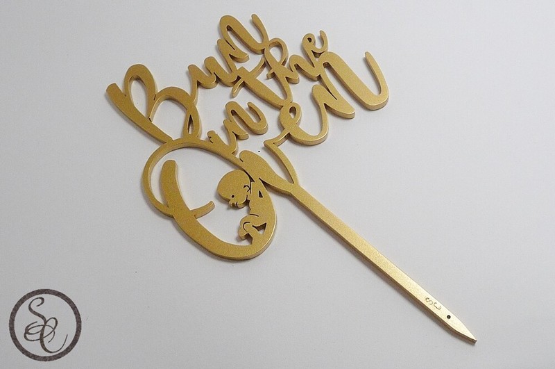 Bun in the Oven Baby Shower Cake Topper