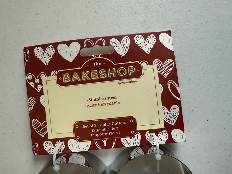 Cookie Cutters The Bakeshop by Master Class 3 Piece Set Heart Shape New gallery