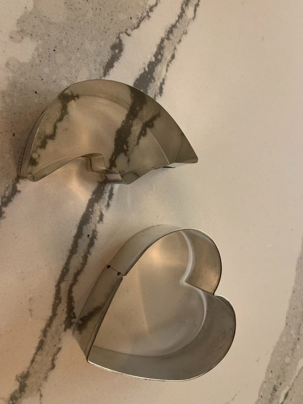Heart & Half Moon shape Stainless-Steel Cookie Cutter Bakery Baking Cutters Lot