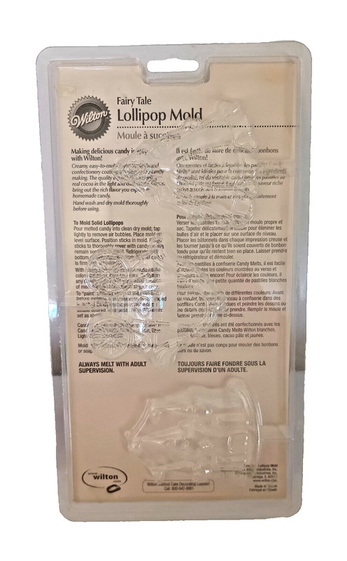NEW Princess Fairy Tale Chocolate Lollipop Mold,Wilton,2115-1033,Clear Plastic gallery