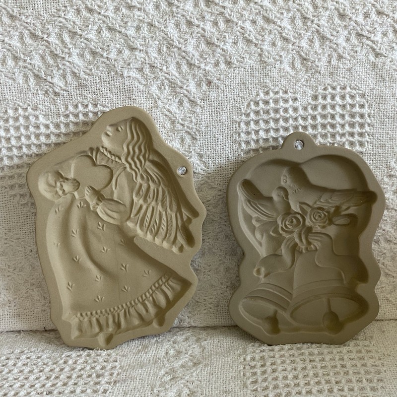 BROWN BAG Cookie Art 1991 “CHRISTMAS ANGEL” & Wilton Bells Cookie Molds