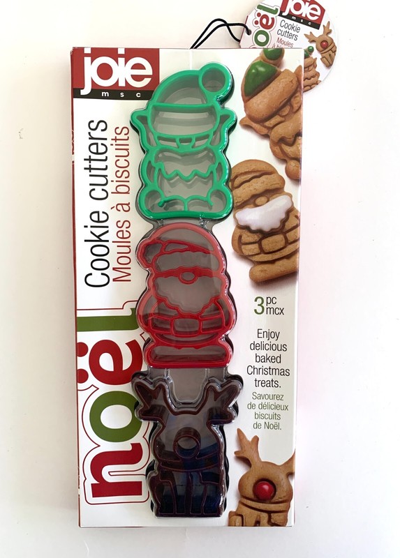 MSC Joie 3 Piece Noel Christmas Cookie Cutter Set ELF SANTA REINDEER