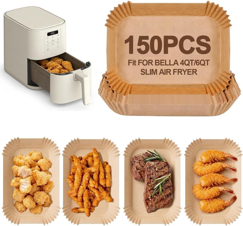 150 Pcs Parchment Paper Air Fryer Paper Liners for bella 4Qt Slim Air