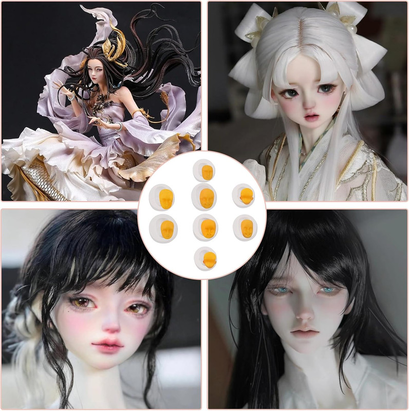 Face Doll Head Silicone Molds Doll Cake Decoration Fondant Mold,For Cookies Cand gallery