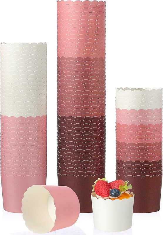 250 Pcs Colorful Paper Baking Cups Cupcake Baking Cups 2.4 Inches