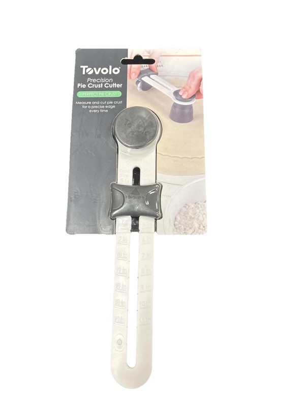 Tovolo Precision Pie Crust Cutter With Management Guide & 4 Edge Designs NEW!