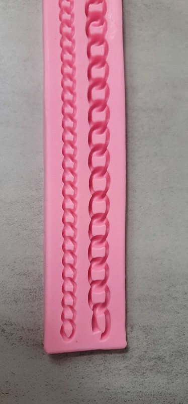 PIE CRUST SILICONE MOLDS ROPE LACE LINK FONDANT MOLD CHAIN SHAPED SILICONE gallery