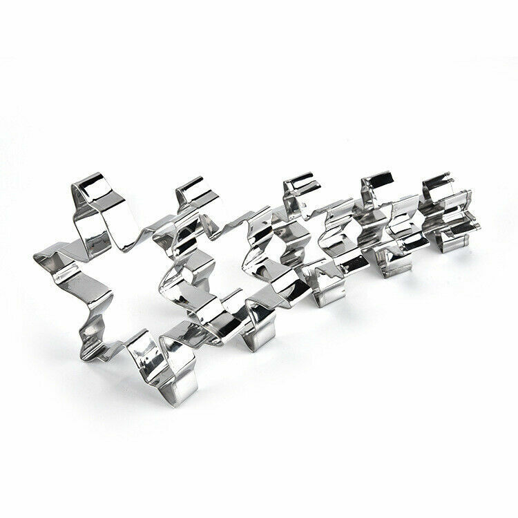 Kitchen Craft Stainless Steel Snowflake Shape Biscuit & Cookie Cutters Set Of 5 gallery