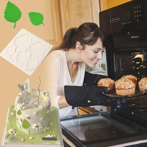 1 Pcs Leaf Chocolate Fondant Mold, Exquisite Maple Leaf Candy Silicone Molds, gallery