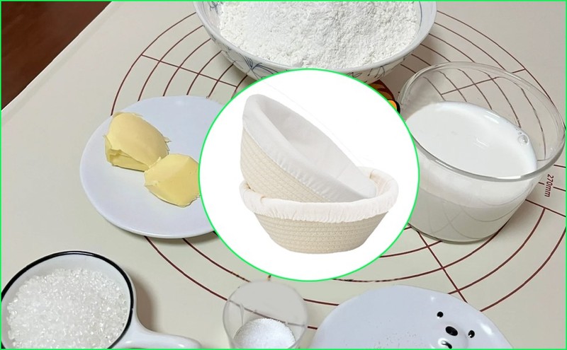 2Pa 8 Inch Banneton Bread Proofing Basket - Cotton Rope Dough Bowl, gallery