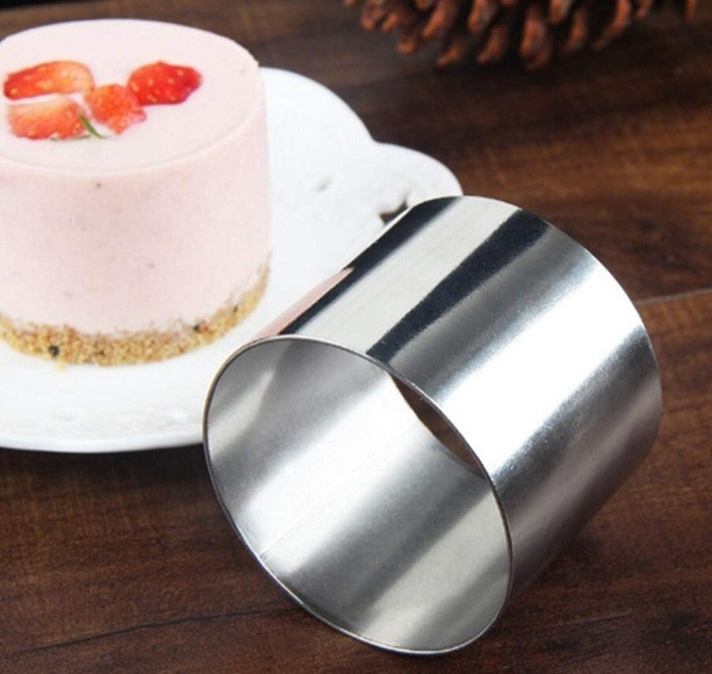 HMIN Pk. Of 4 round Cake Rings Mold, Mini Cake & Pastry Ring round Food Ring gallery