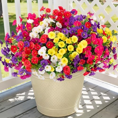 Artificial Flowers 2 Purple, 2 Red, 2 Fuchsia, 2 Hot Pink, 2 White, 2 Yellow gallery
