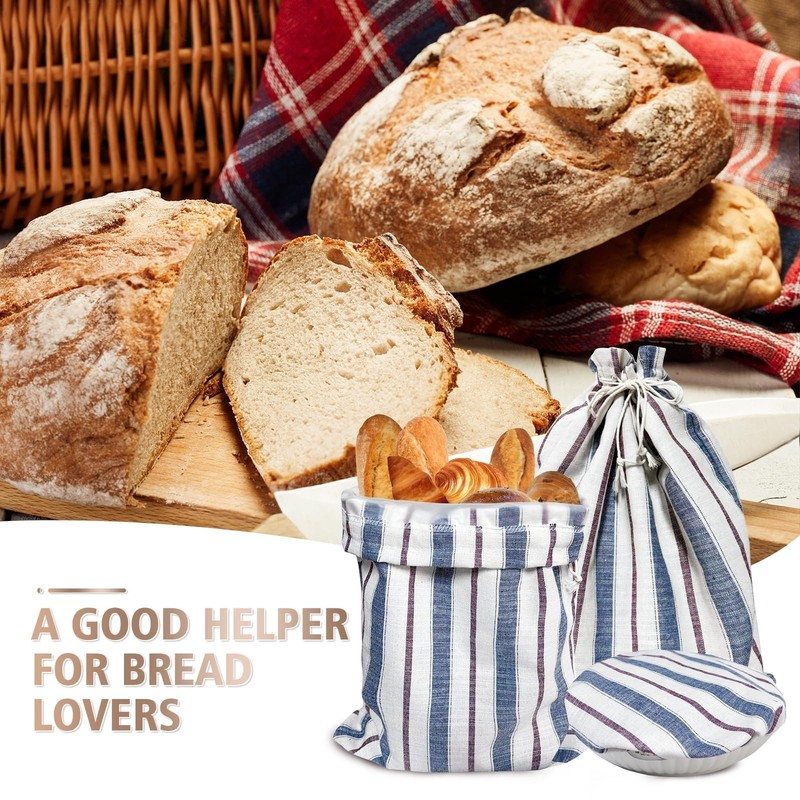3Pack Reusable Bread Bags for Homemade Sourdough and Proofing Bowl Cover, Kee... gallery