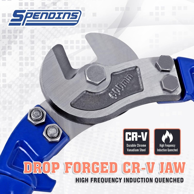 SPENDINS 24" Heavy Duty Wire Rope Cutter, Steel Cable, Ergonomic Handle gallery