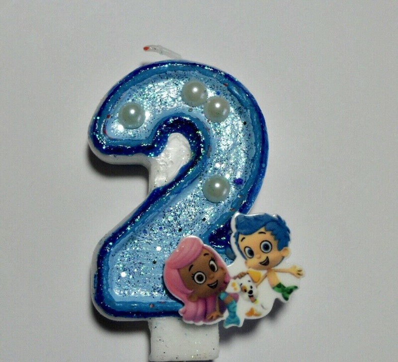 Bubble Guppies Birthday Candle. cake topper, cupcake topper