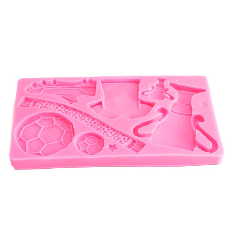 Pink Football Trophy Silicone Fondant Mold DIY Baking