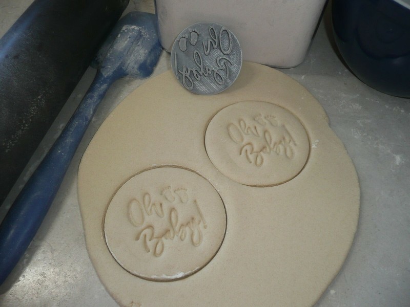 OH BABY WORDS WITH FEET SCRIPT FONT COOKIE STAMP EMBOSSER USA PR4004 gallery