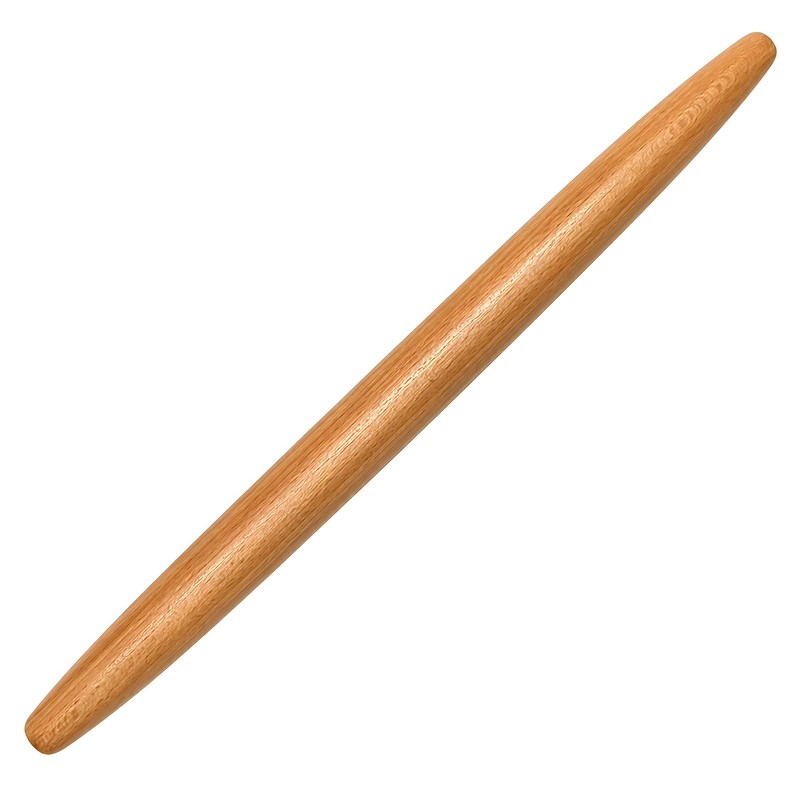 French Rolling Pin, 17 Inch Solid Wood Tapered Rolling Pin for Baking, Wooden Do