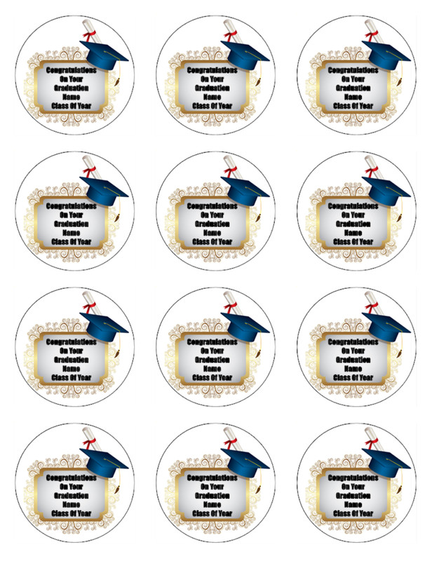 Graduation Hat Class of 2025 Edible Icing Cake Topper – 3 Sizes gallery