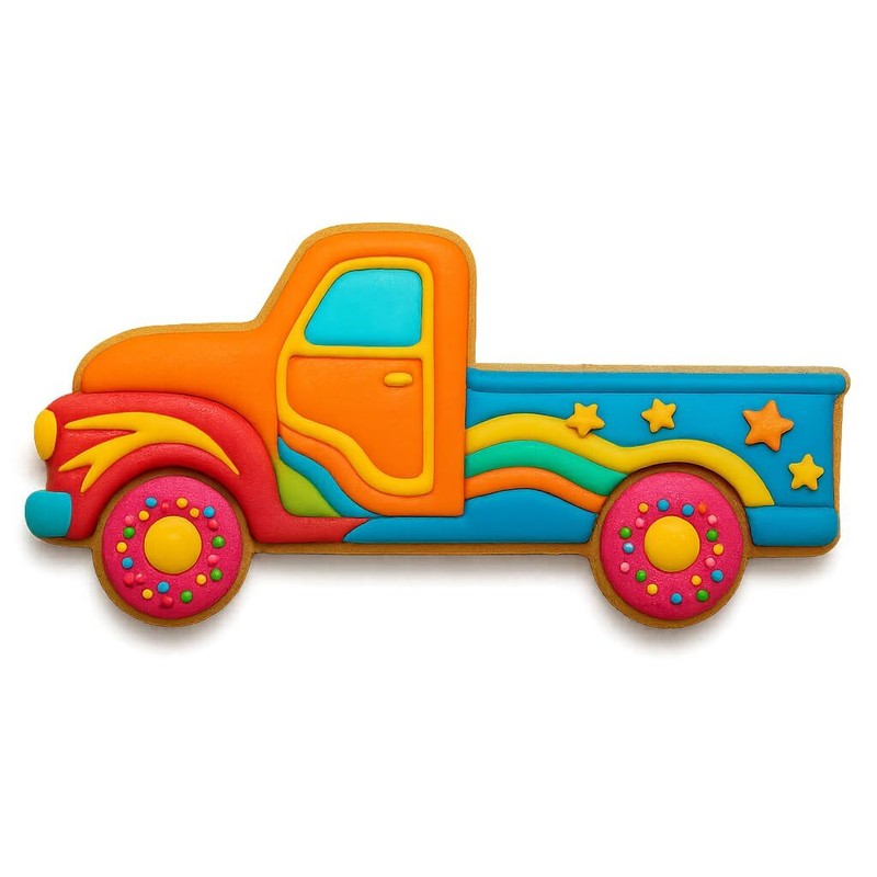 Vintage Pickup Truck Cookie Cutter & Stamp - 4.25x2 Inches (Random Color) gallery