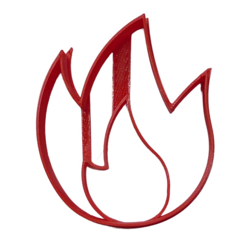FIRE SHAPE DETAILED FLAMES BONFIRE FIREFIGHTER THEME COOKIE CUTTER USA PR5075
